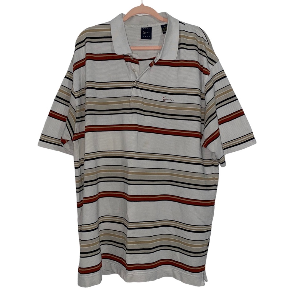 Karl Kani Vintage Striped Short sleeve Cotton Polo Shirt